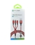 CABLE USB UNIVERSAL PARA MICRO-LIGHTNING-TIPO C 120 CM ROJO