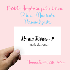 Placa Manicure impressão de arte PERSONALIZADA com seu nome - comprar online