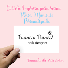 Placa Manicure impressão de arte PERSONALIZADA com seu nome na internet