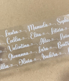 NOMES PERSONALIZADOS NA COR BRANCA PARA RESINA - comprar online