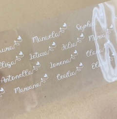 NOMES PERSONALIZADOS NA COR BRANCA PARA RESINA na internet