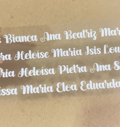 NOMES PERSONALIZADOS NA COR BRANCA PARA RESINA - RESINAT