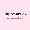 Folha A4 impressa com arte do cliente