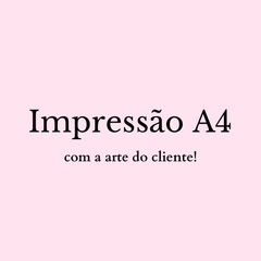 Folha A4 impressa com arte do cliente