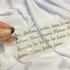 30 Nomes PERSONALIZADOS em Dourado para resina