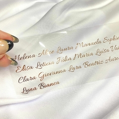 30 nomes PERSONALIZADOS em Rosé Gold para aplicar na resina