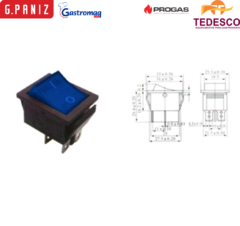 Chave Gangorra Kcd4-201n 4t 16/20a 250v Azul - comprar online