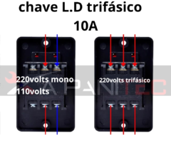 CHAVE L.D TRIFÁSICO 220 VOLTS 10 A - comprar online