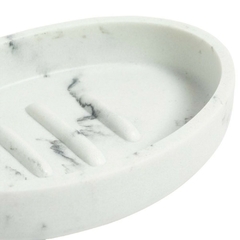 Jabonera Ceramica Simil Marmol Blanco - comprar online