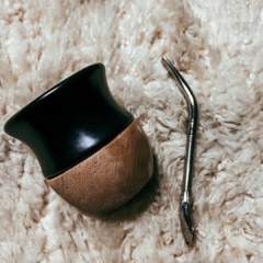 Mate Cerámica y Madera Negro - comprar online