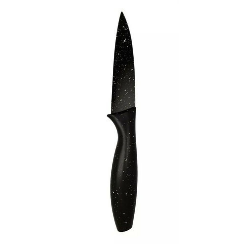 Cuchillo Hoja Negra Mango Granito 20 Cm