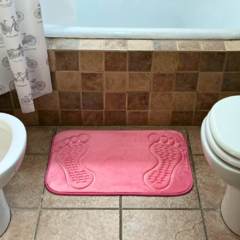 Alfombra de Baño Diseño Pies Microfibra Rosa (40 x 60) en internet