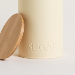 Lata Redonda Crema Tapa Bambú Sugar 11 x 15 Cm - comprar online