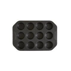 Molde De Acero Para Muffins X 12 Negro Granito 39.5 x 26.5 x 3 Cm - comprar online