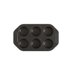 Molde De Acero Para Muffins X 6 Negro Granito 31 x 18.5 x 3 Cm - comprar online