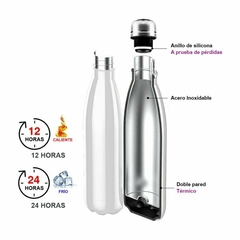 Botella Acero inoxidable 500 Ml Blanca en internet