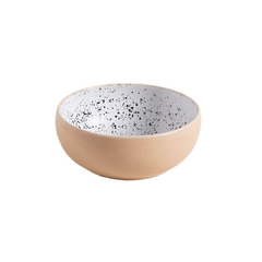 Bowl Korba Blanco Dots Con Beige 15 Cm