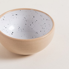 Mini Bowl Korba Blanco Dots Con Beige 10 Cm en internet