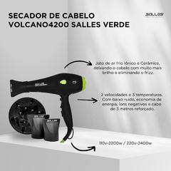 Secador de Cabelo Volcano 4200 Verde - Salão Delivery