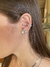 Piercing fake 2 fileiras cravejado prata - comprar online