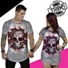 Camiseta e Vestido Kit casal caveira mexicana P ao XG