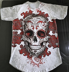 Camiseta e Vestido Kit casal caveira mexicana P ao XG - Tribo Personalizações