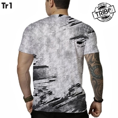 Camiseta Caveira cinza detalhada tecido grosso P ao XG - comprar online