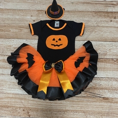 conjunto abóbora Halloween