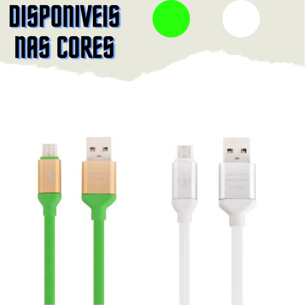 Cabo de Iphone Carregador USB Colorido Emborrachado 1.2M