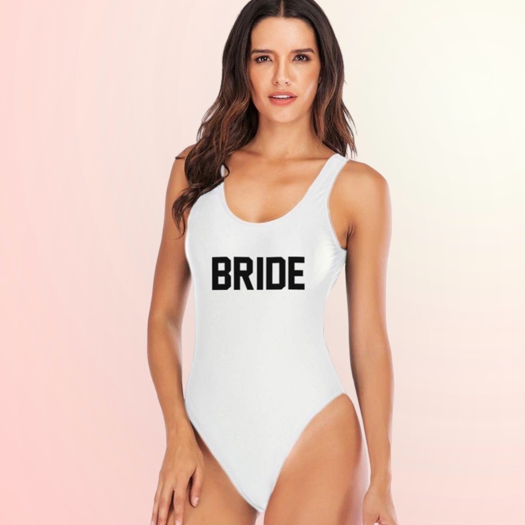 Monokini: Traje de baño Novia para despedida de Soltera