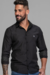 Camisa Social Elegance ML Lisa Slim Fit Alfajor Preta - comprar online