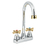 Mezcladora cromo-oro 4" p/lavabo, tipo bar, cruceta, Foset