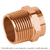 Conector de cobre de rosca exterior 1/2", Foset