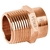 Conector de cobre, rosca exterior 3/4", Foset