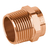 Conector de cobre de rosca exterior 3/4", Foset