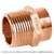 Conector de cobre, rosca exterior 1", Foset