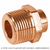 Conector reducido macho 1/2" x 3/4", Foset