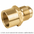 Niple campana de laton de 3/8" X 1/2", Foset