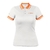 Playera tipo polo dry fit blanca, para dama, talla CH