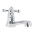 Llave individual para lavabo, ABS, maneral cruceta, Basic 48383