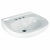 Lavabo ceramico con rebosadero, blanco, Foset 44002