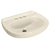 Lavabo ceramico con rebosadero, marfil, Foset