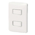 Placa armada 1 interruptor 1 escalera, blanco, linea Italiana