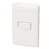 Placa armada 1 interruptor escalera, blanco, linea Italiana