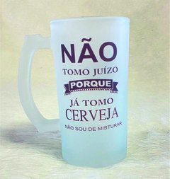 Caneca de Chopp Lisa em Vidro Jateado 475 ml - Art's Canaã