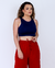 Cropped Regata Azul Marinho