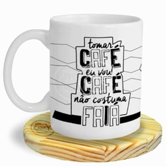 Caneca Café Não Costuma Faiá (branca) - loja online