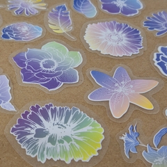 Imagen de Stickers flores jardín degrado PVC