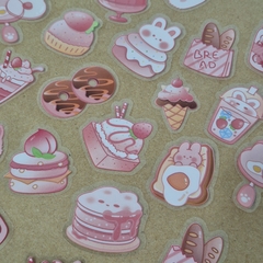 Sticker kawaii comida postres pvc - comprar en línea