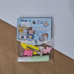 Mini kit decoración prendedor kawaii